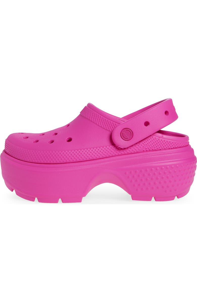 CROCS Stomp Slingback Platform Clog, Alternate, color, Pink Crush