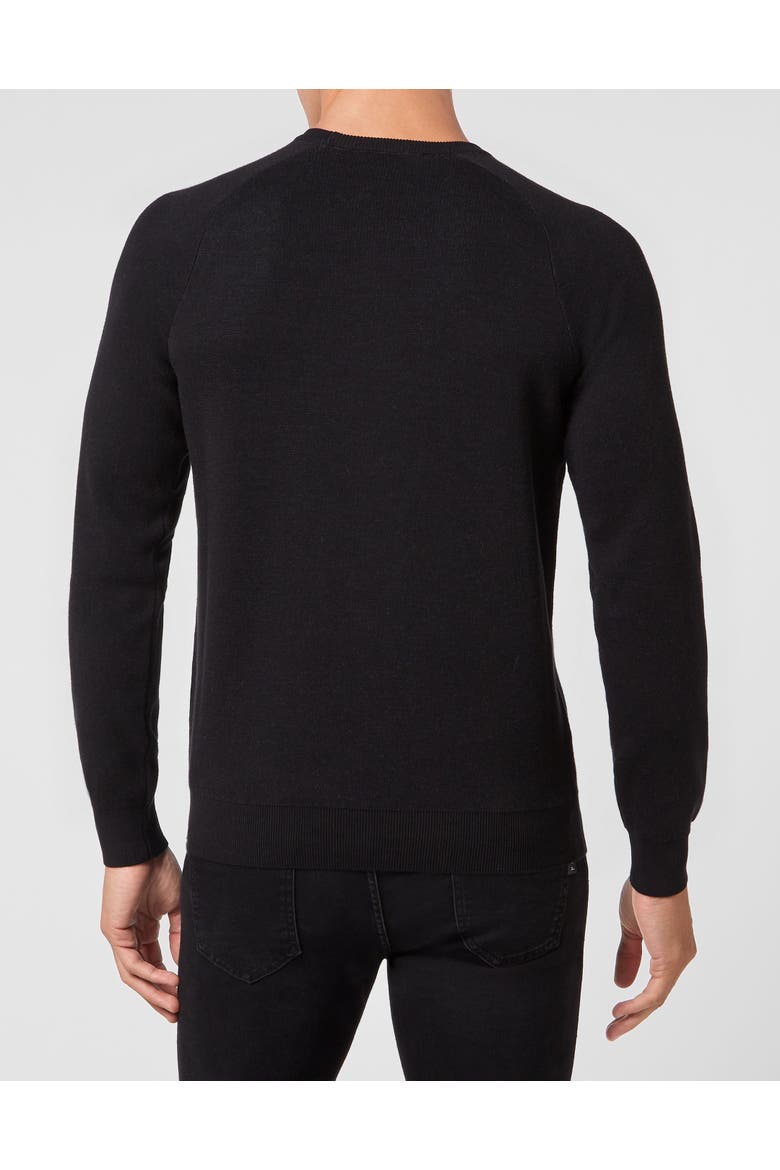Pullover Round Neck Men, Alternate, color, black