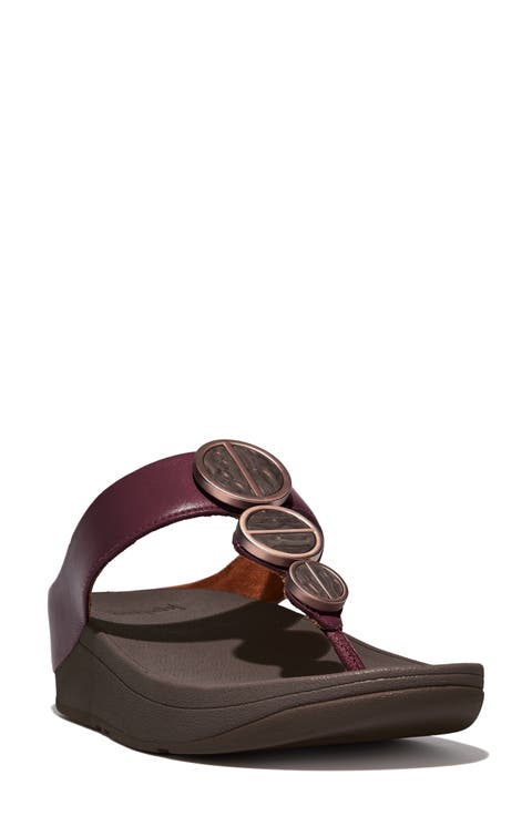 Metallic Medallion Flip Flop (Women)