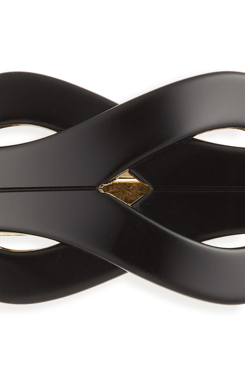 Alexandre de Paris Knotty Barrette, Alternate, color, Black