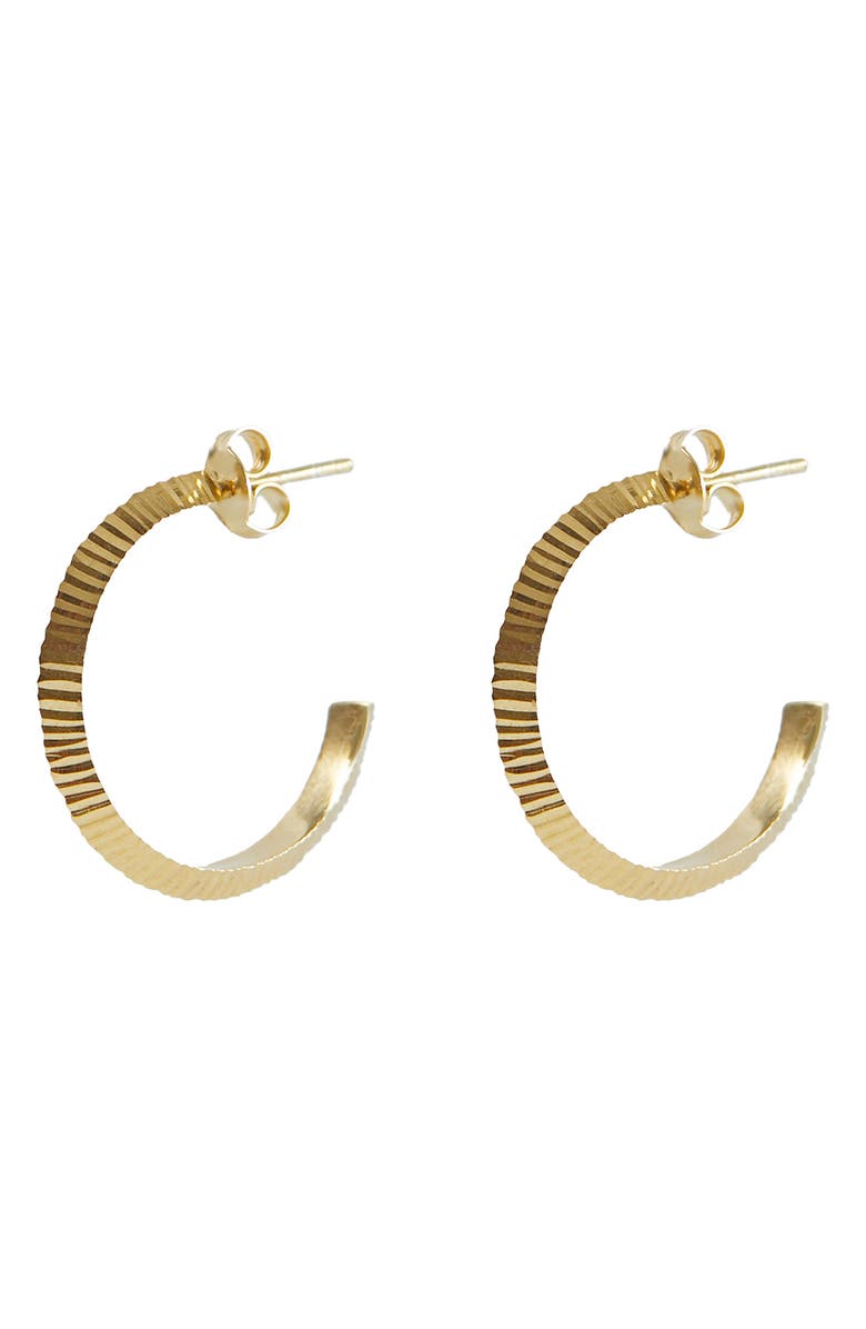 Argento Vivo Sterling Silver Diamond Cut Hoop Earrings, Main, color, 