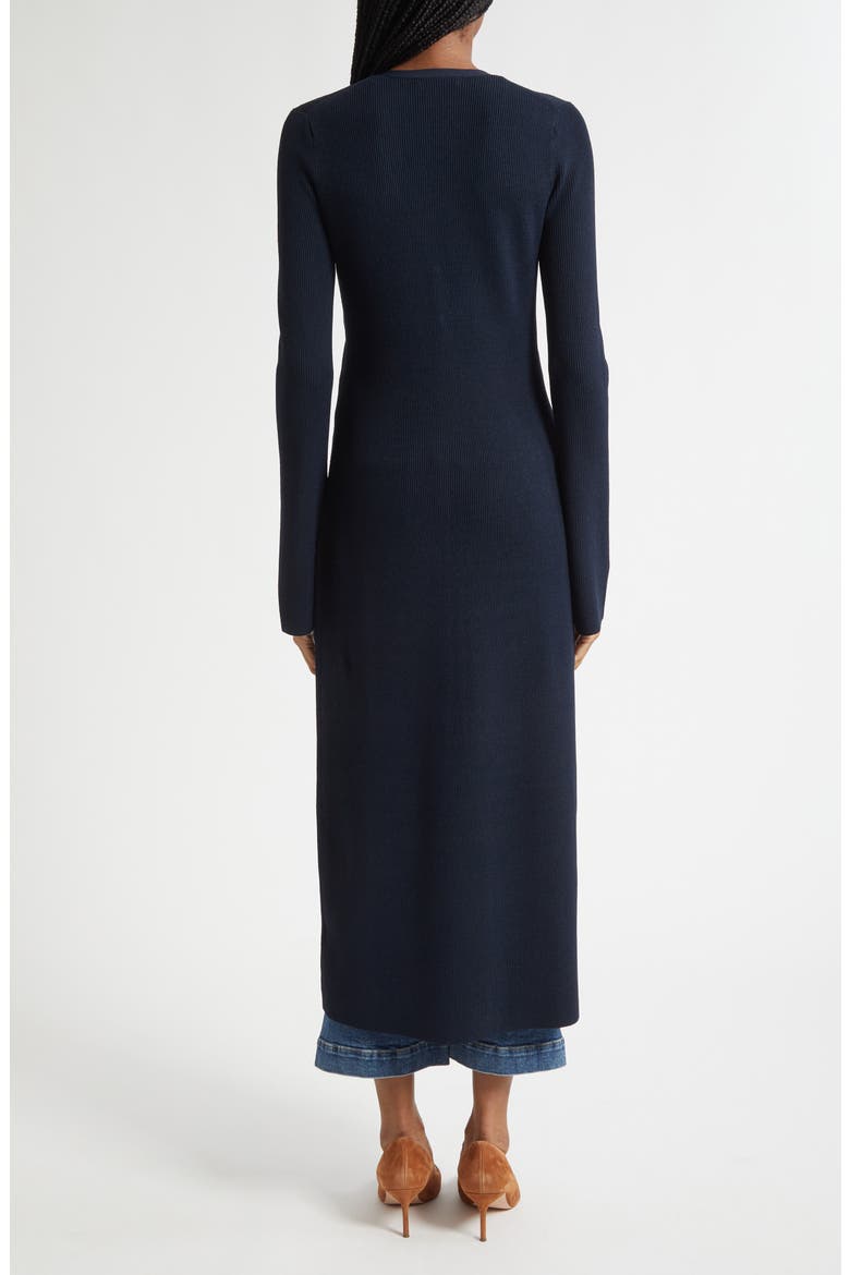 Tulsi Longline Rib Cardigan, Alternate, color, NAVY
