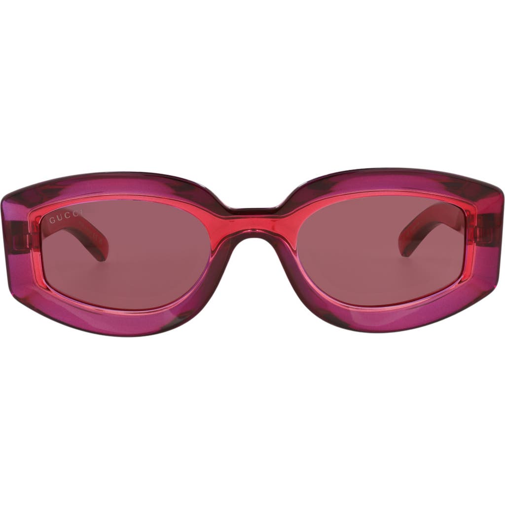 Gucci Cat Eye-frame Injection Sunglasses In Red
