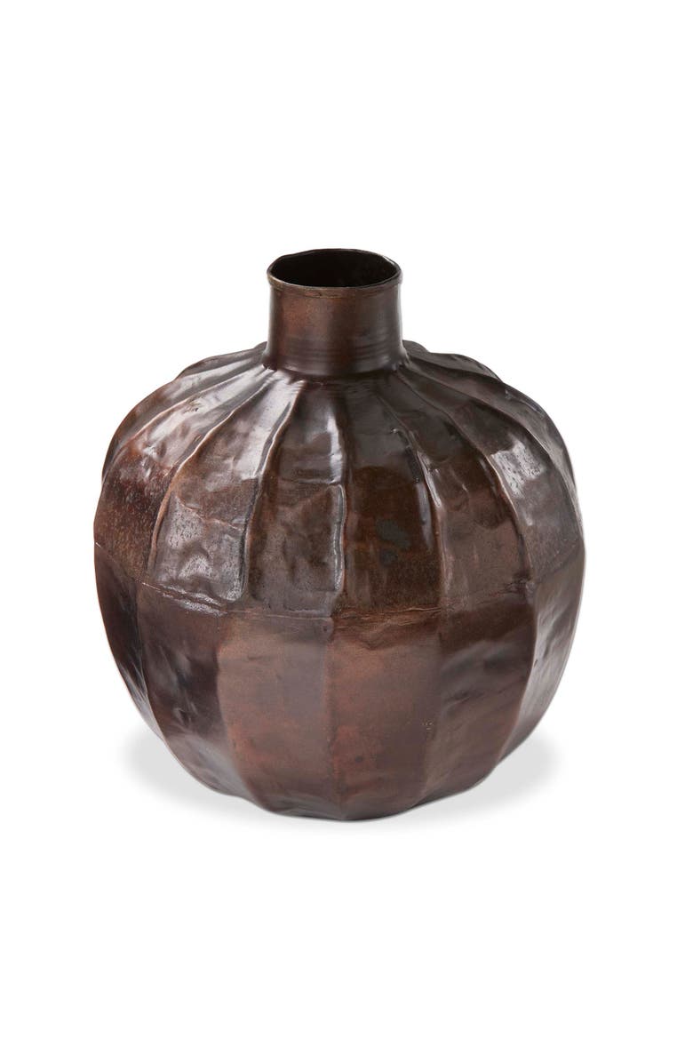 tag Orb Metal Vase Decorative Bronze Iron for Fall Harvest, Main, color, Gold