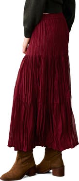MANGO TEEN Tiered Maxi Skirt