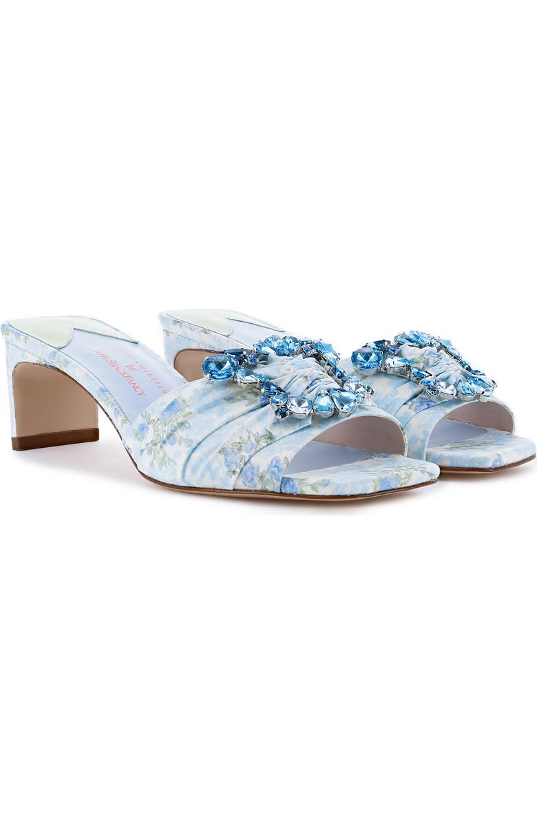 SOPHIA WEBSTER x LoveShackFancy Margaux Crystal Embellished Slide Sandal, Main, color,