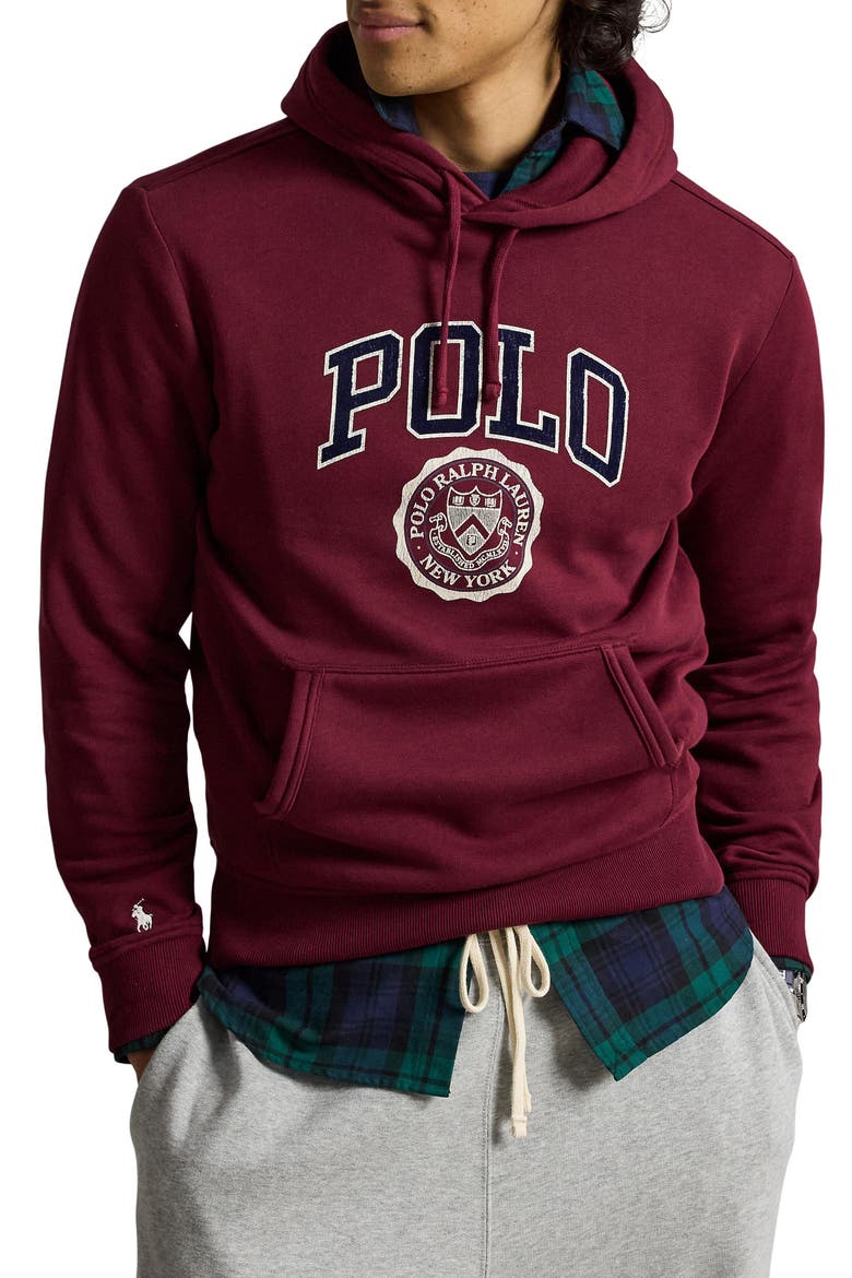 Graphic Pullover Hoodie, Main, color, RED
