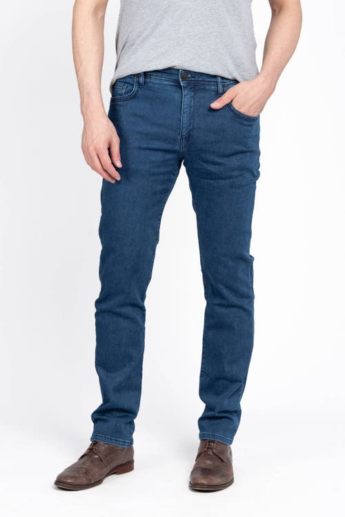 Jack Of Spades Jack Fit Five Pocket Jeans In Medium Blue