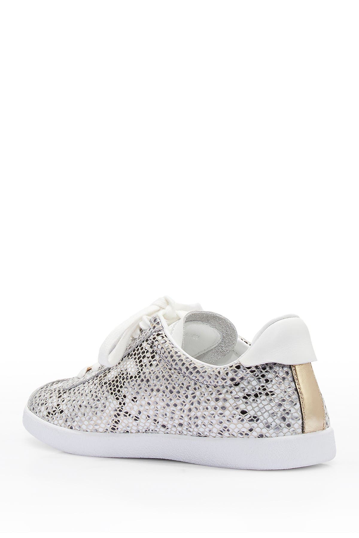 PAIGE Amy Snakeskin Embossed Sneaker, Alternate, color, 