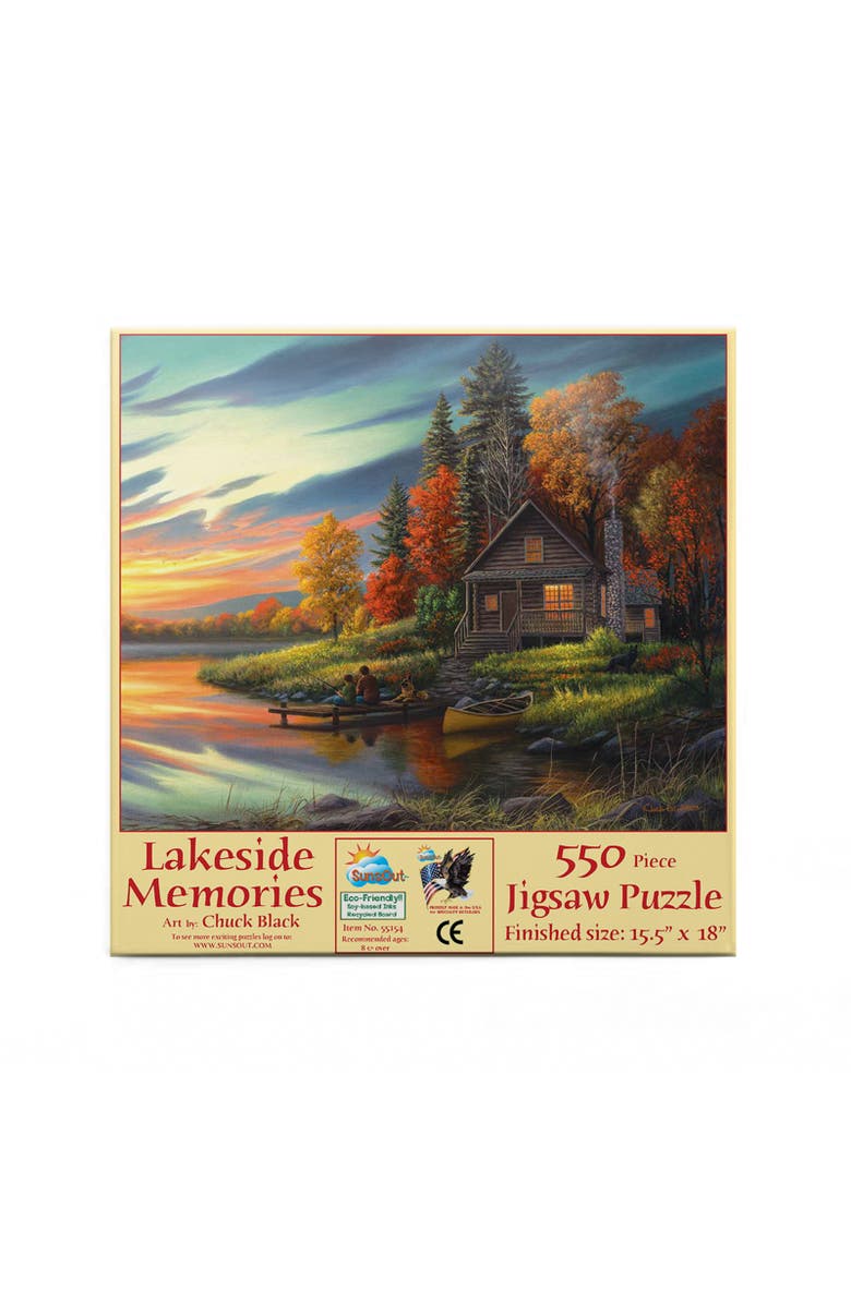 Sunsout Lakeside Memories 550 piece Jigsaw Puzzle for Adults, Alternate, color, Multicolor