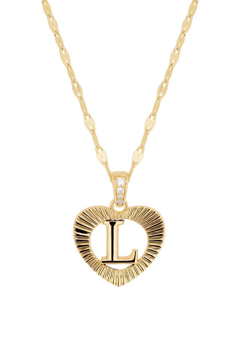 Modern Muse Love Initial Necklace, Alternate, color, GOLD L
