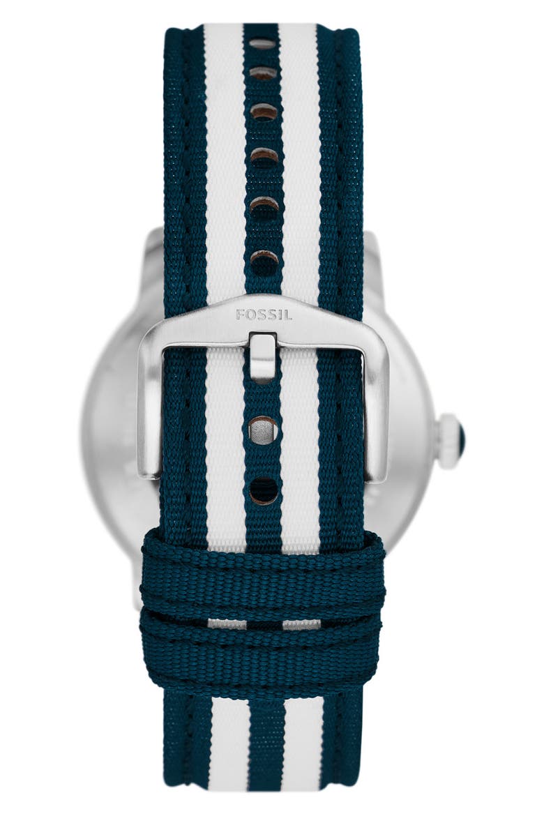 x Harry Potter™ Limited Edition Ravenclaw™ Hogwarts™ House Strap Watch, 40mm, Alternate, color, SILVER/NAVY/WHITE