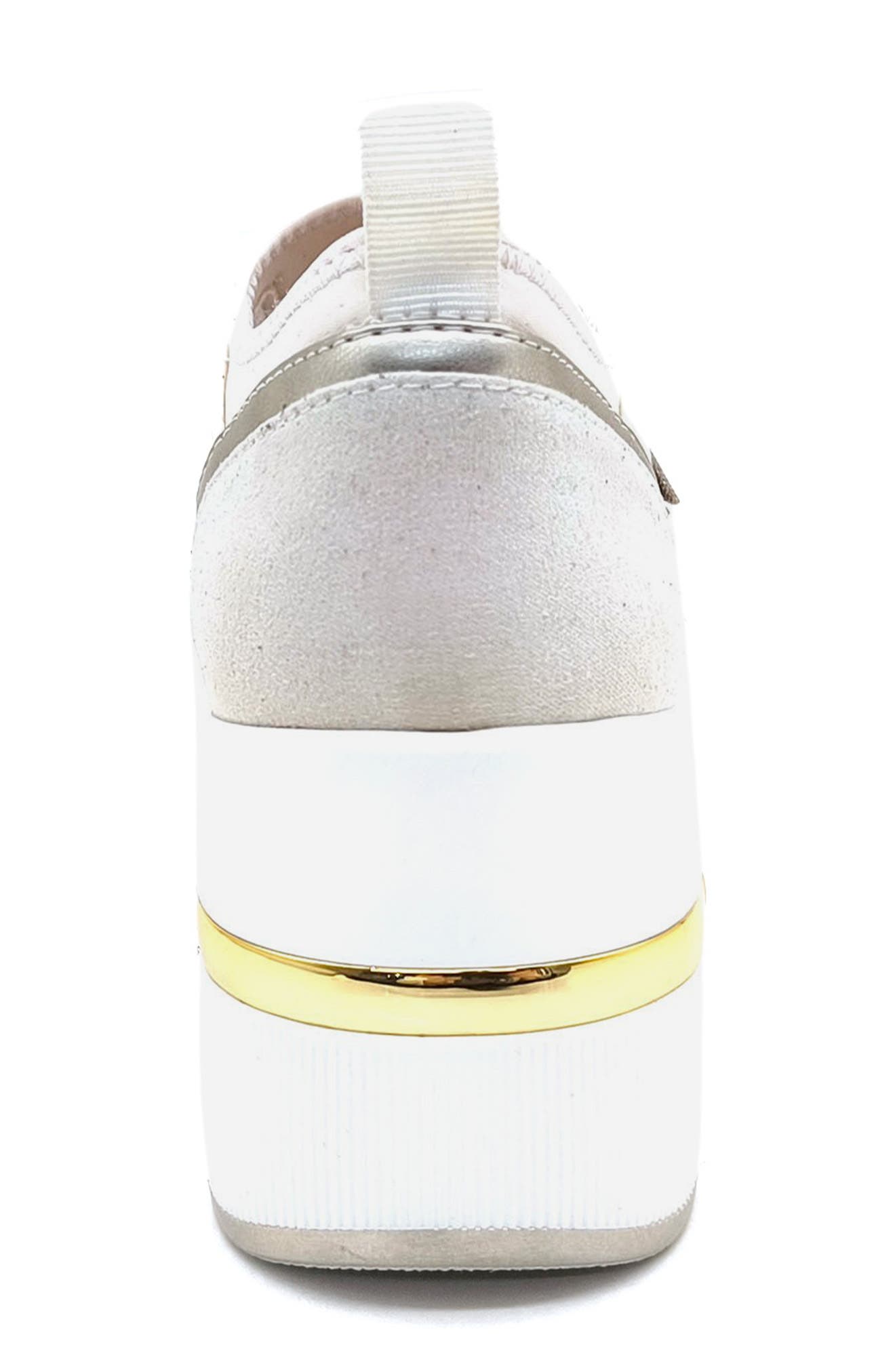 Fiona Platform Wedge Sneaker, Alternate, color, CREAM MESH