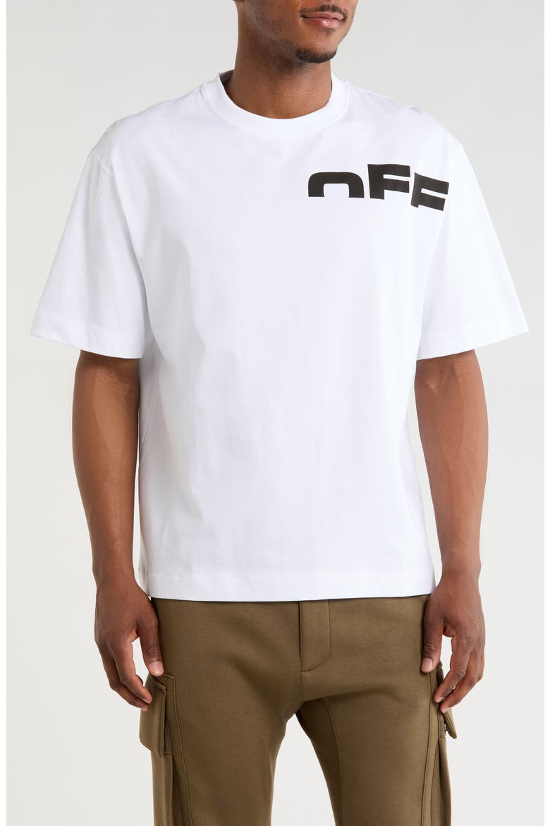 Logo Graphic T-Shirt, Main, color, WHITE/BLACK