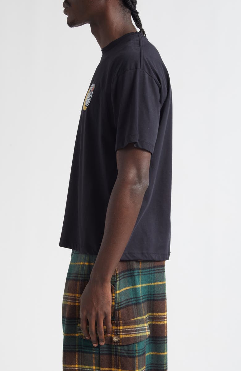 Sky High Farm Workwear Gender Inclusive Perennial SHF Logo Organic Cotton T-Shirt, Alternate, color, Black