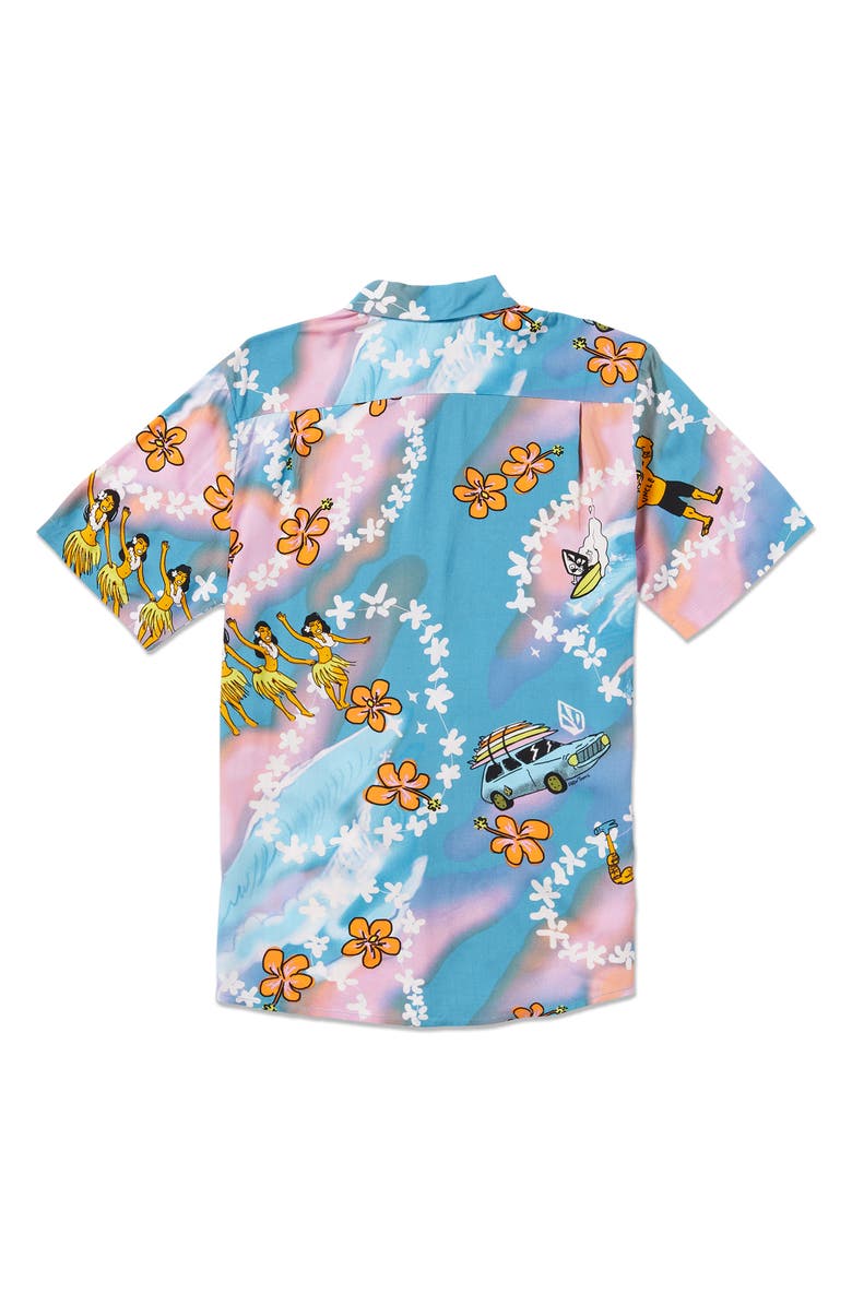 Volcom x Drew Toonz Short Sleeve Button-Up Shirt, Alternate, color, 