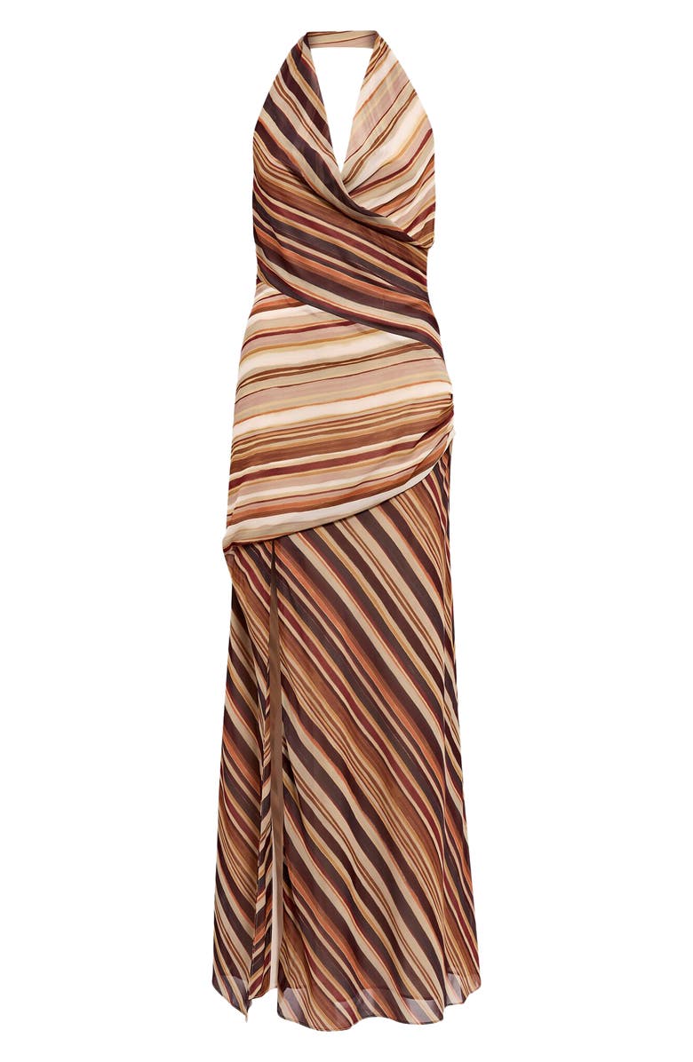 Ever New Ana Stripe Halter Maxi Dress, Alternate, color, Stripe