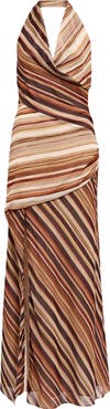 Ever New Ana Stripe Halter Maxi Dress