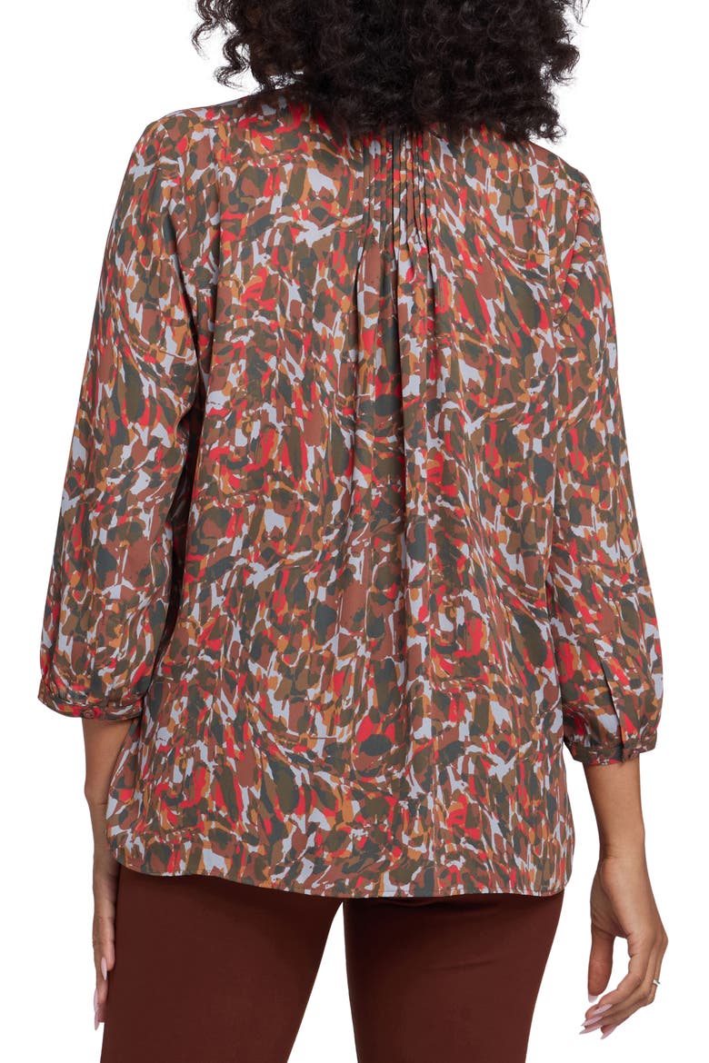 Pintuck Top, Alternate, color, WESTEND ABSTRACT MOCHA