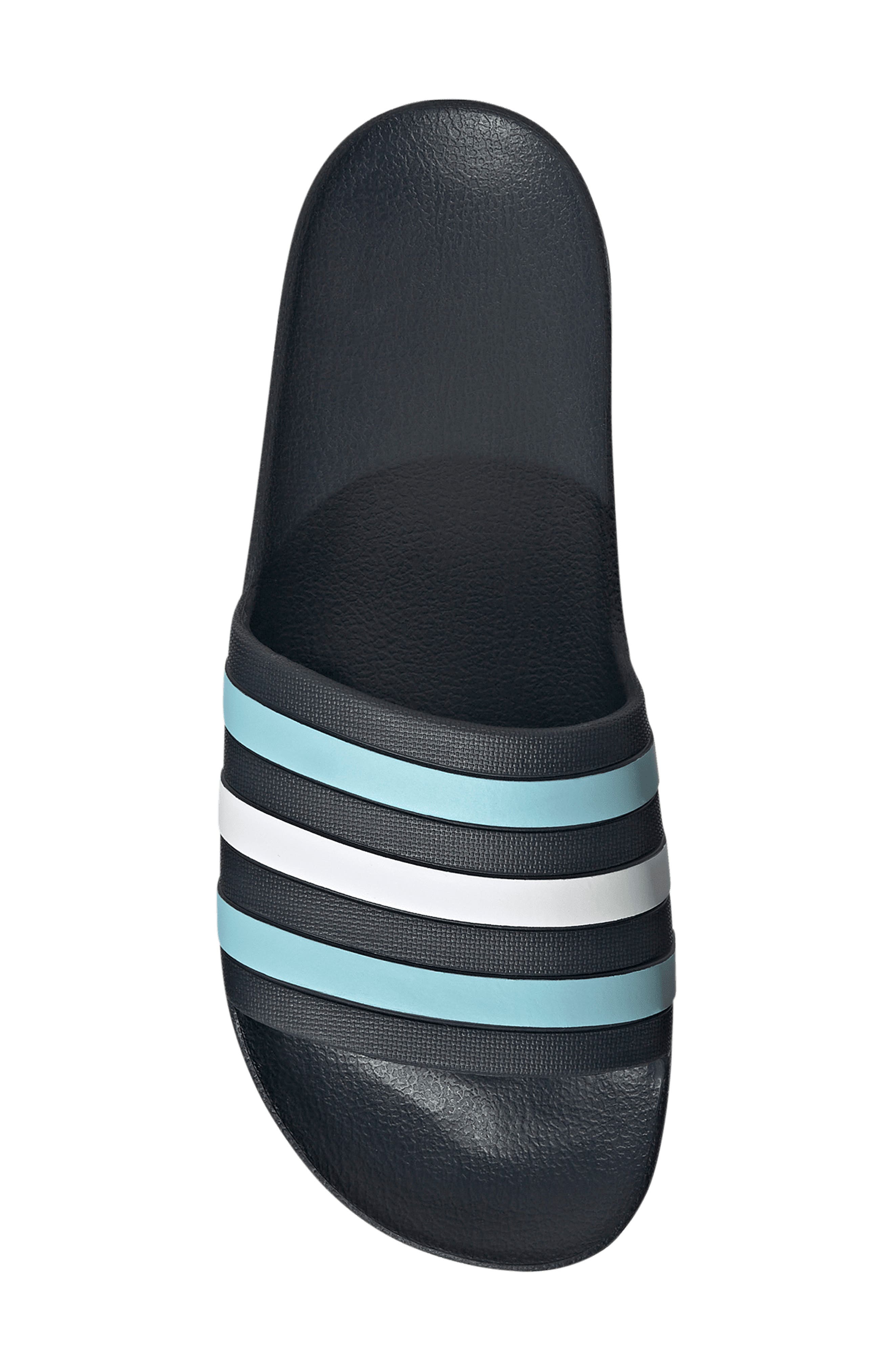 adidas Adilette Slide Sandal, Alternate, color, Night Navy/ Icey Blue/ White