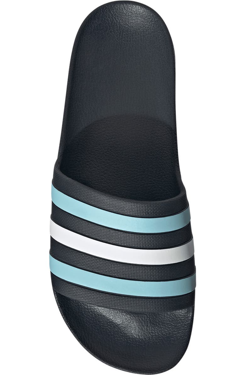 adidas Adilette Slide Sandal, Alternate, color, Night Navy/ Icey Blue/ White