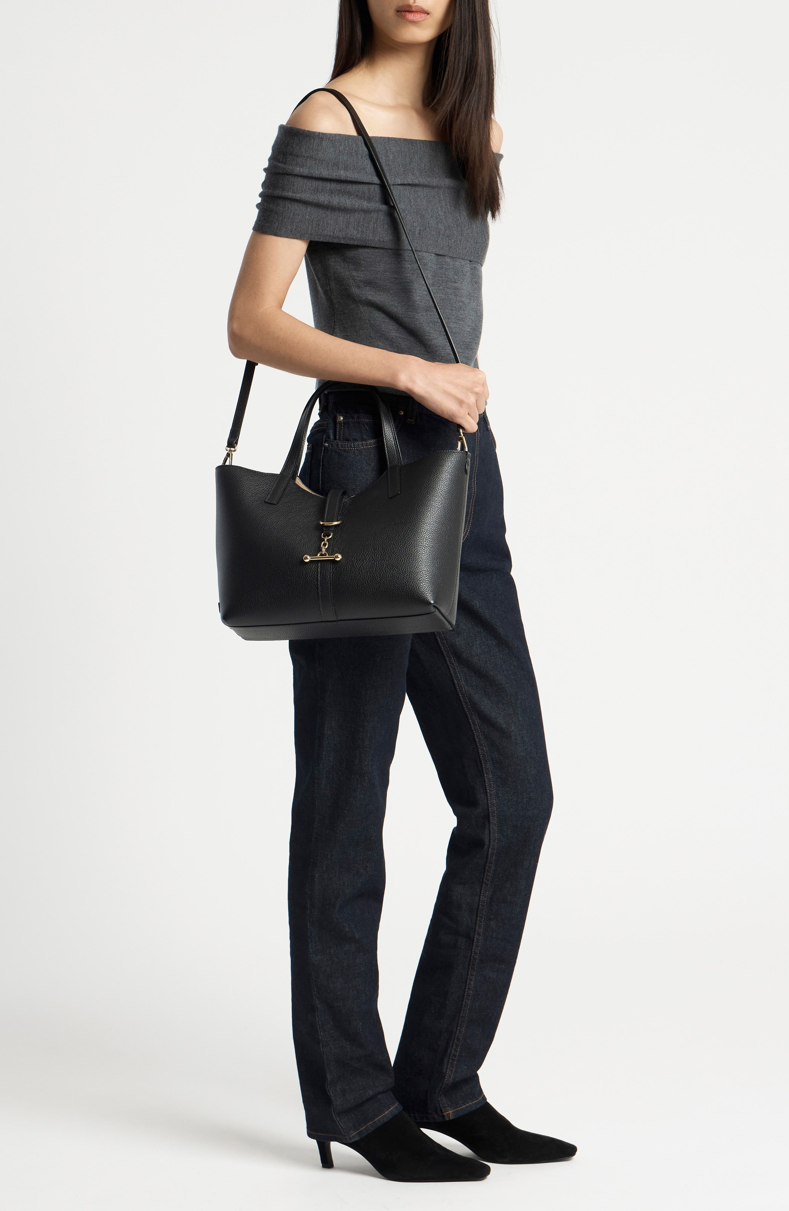 Midi Kite Tote, Alternate, color, BLACK