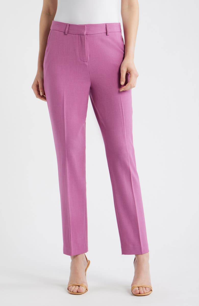 Tahari ASL Classic Tapered Pants, Main, color, Rosette