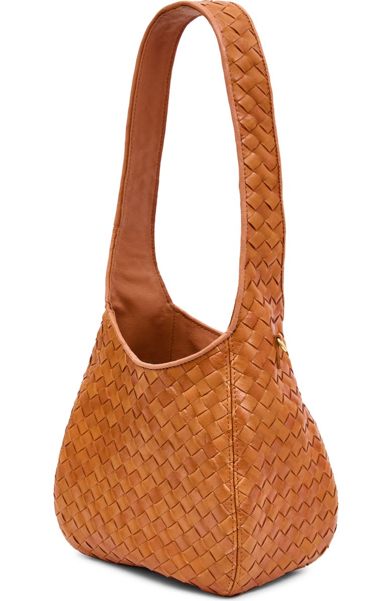 Clare V. Medium Petit Bando Woven Leather Shoulder Bag, Alternate, color, Natural