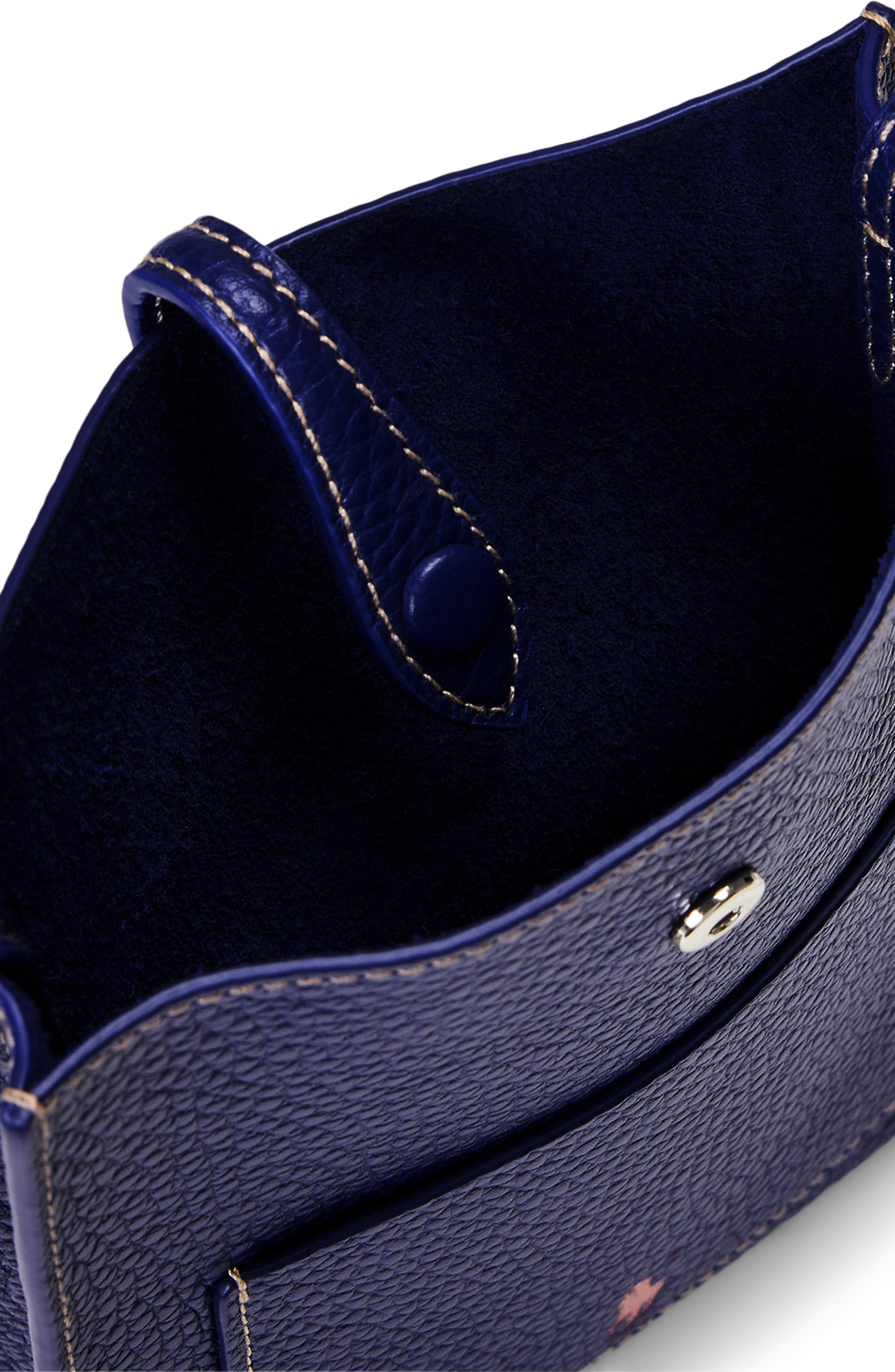 Polo Ralph Lauren Polo Play Pebble Leather Phone Crossbody Bag, Alternate, color, Ink