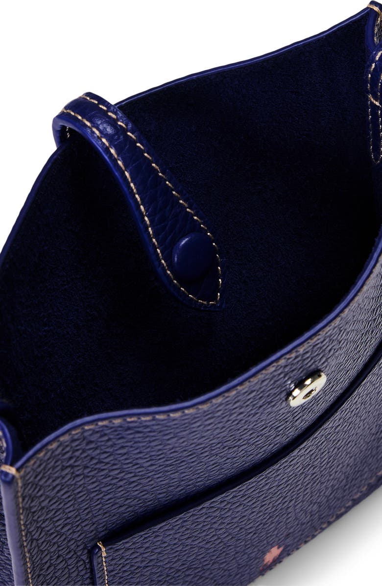 Polo Ralph Lauren Polo Play Pebble Leather Phone Crossbody Bag, Alternate, color, Ink