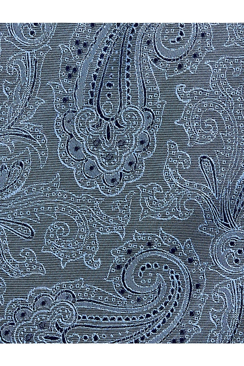 Big & Tall Tonal Paisley Silk Tie, Alternate, color, NAVY