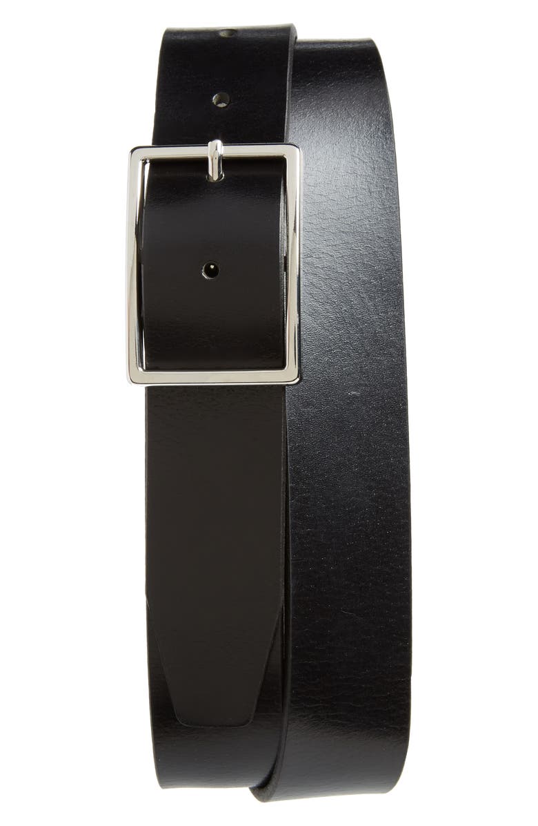 Johnston & Murphy Smooth Leather Belt, Main, color,