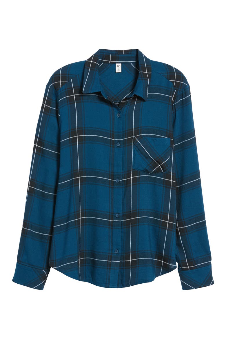 Plaid Shirt, Alternate, color, BLUE AURORA CAMILLE PLAID