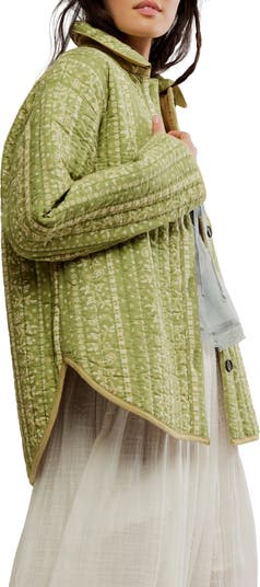 Alexie Print Boxy Quilted Jacket