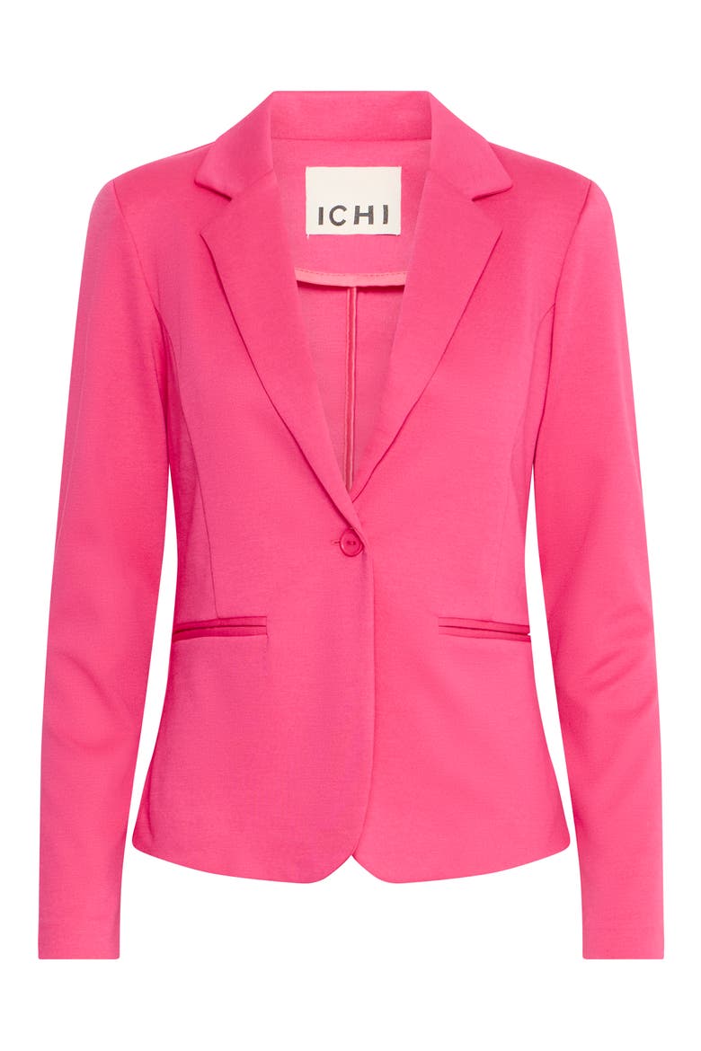 Regular Notch Lapel Ponte Blazer, Alternate, color, PINK YARROW