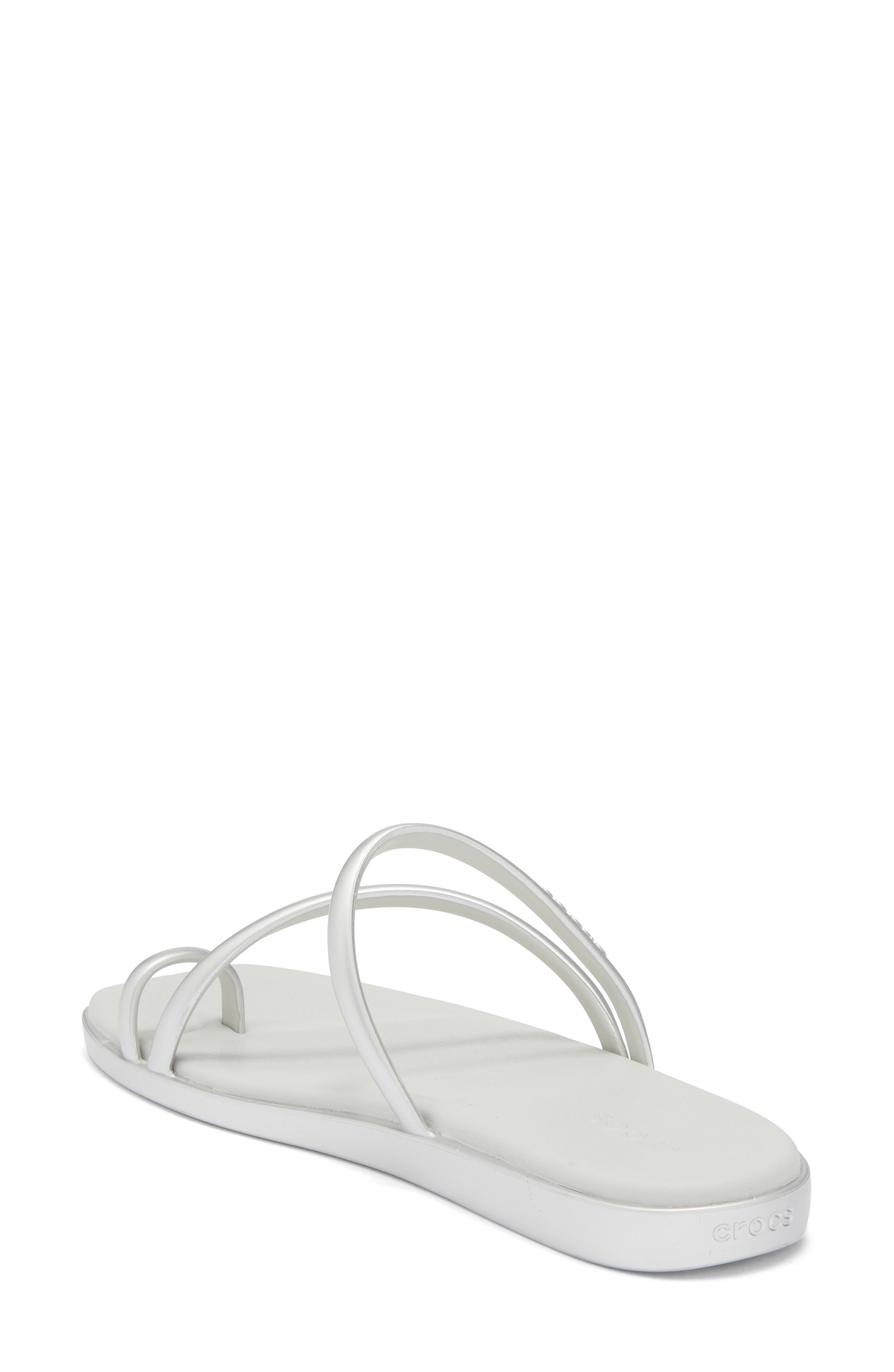 Miami Metallic Toe Loop Sandal, Alternate, color, SILVER