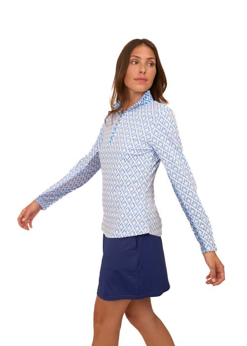 Cabana Life 1/4 Zip Sport Top In Blue