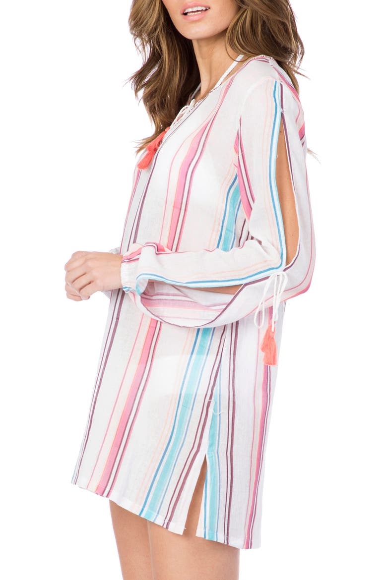 Paradise Cover-Up Tunic, Alternate, color, WHITE MULTI