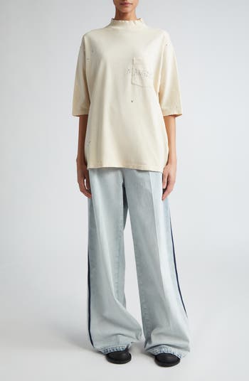 Maison Margiela Paint Splatter Cotton Graphic T-Shirt