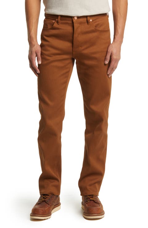 Five Pocket Slim Straight Leg Corduroy Pants