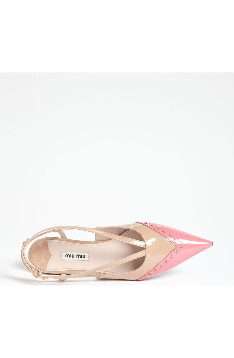 Miu Miu Pointed Toe Ballet Flat, Alternate, color,