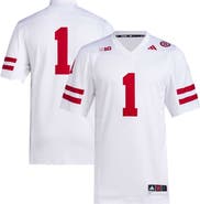 adidas Men's adidas #1 White Nebraska Huskers Premier Football Jersey