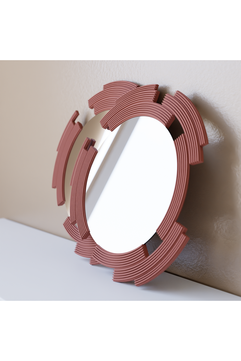 Sculpt Mirror, Main, color, Terracotta - 13"