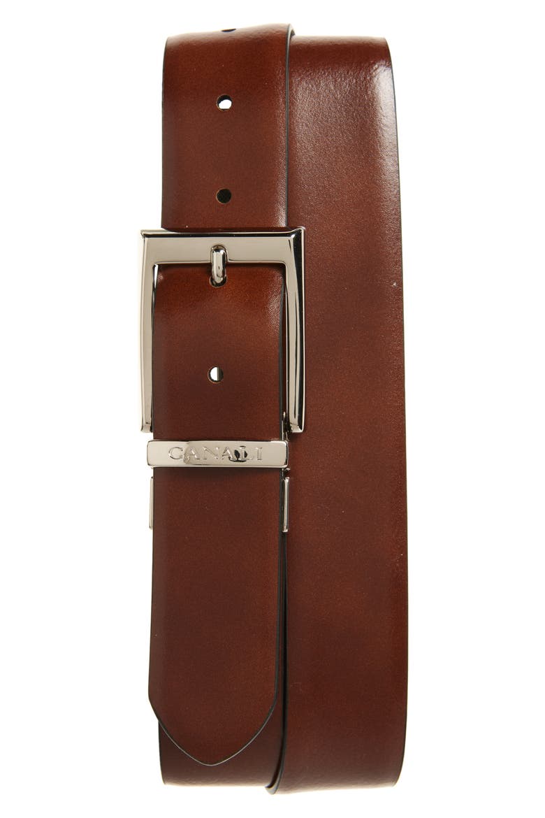 Reversible Leather Belt, Alternate, color, BLACK