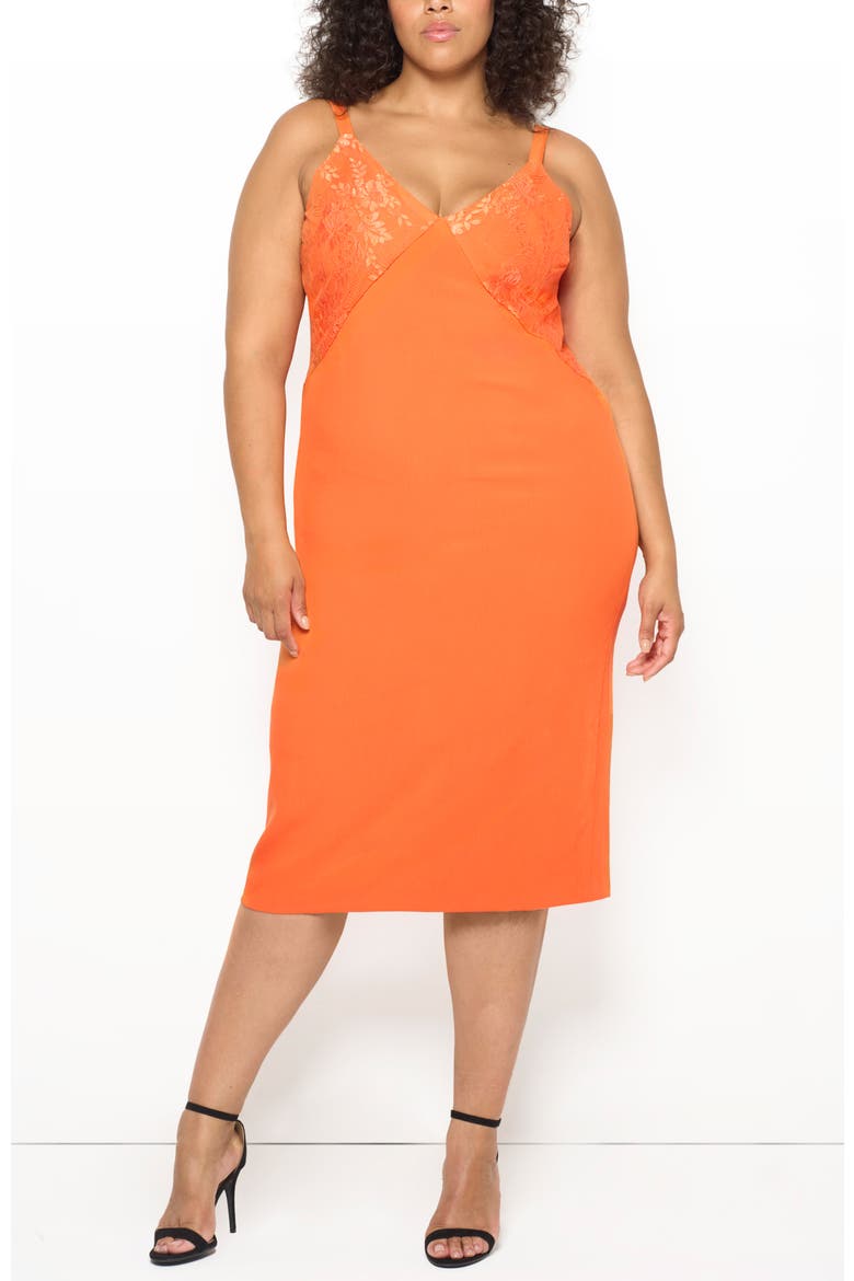 Calabria Dress, Alternate, color, Blood Orange