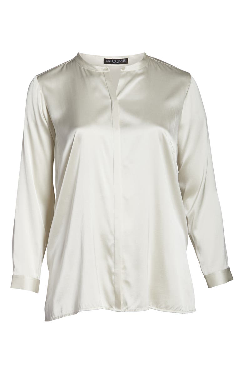 Eileen Fisher Band Collar Shirt, Alternate, color, 