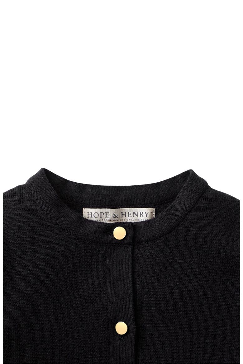Girls' Milano Stitch Cardigan, Kids, Alternate, color, Black