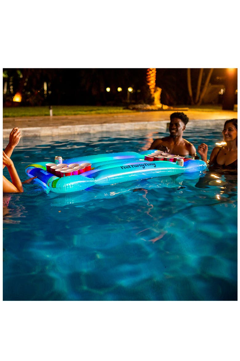 Pool Party Pong LED Raft, Alternate, color, WHITE