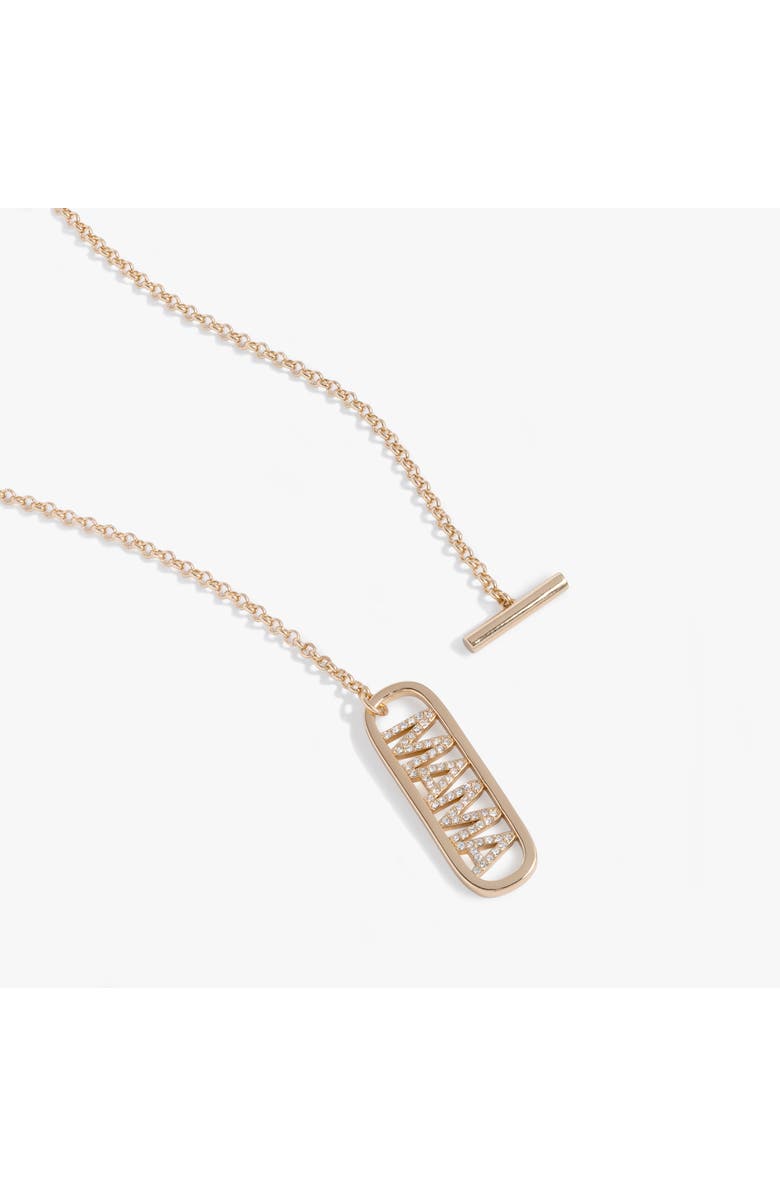 Alex and Ani Mama Pave Toggle Necklace, Alternate, color,