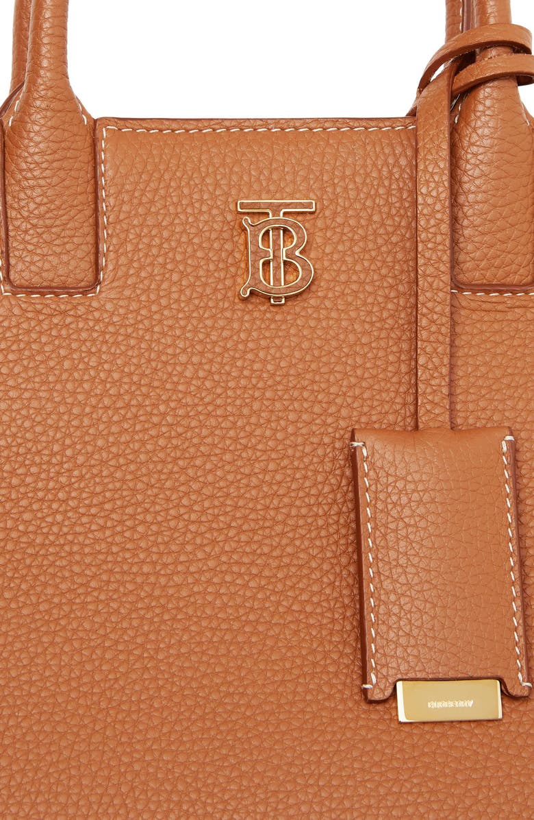 Burberry Mini TB Leather Tote, Alternate, color,